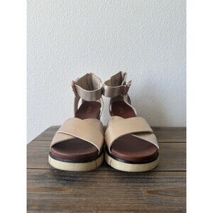 MIA Lauri Women Metallic Rose Gold Wedge Sandals Strappy Platform Heeled 7.5 EUC